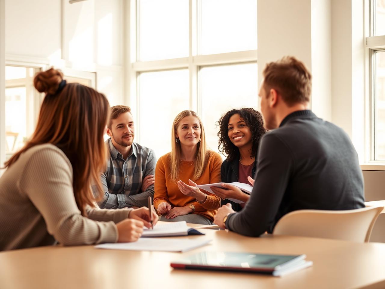 Aula con studenti e insegnante madrelingua